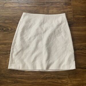 Classic Checkered Skirt in Cream by Amisu